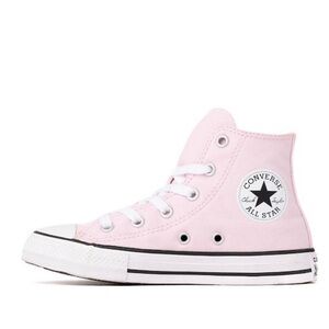 Converse High Top Sneaker Light Pink & White Girls Size 1 Chuck Taylor High Top